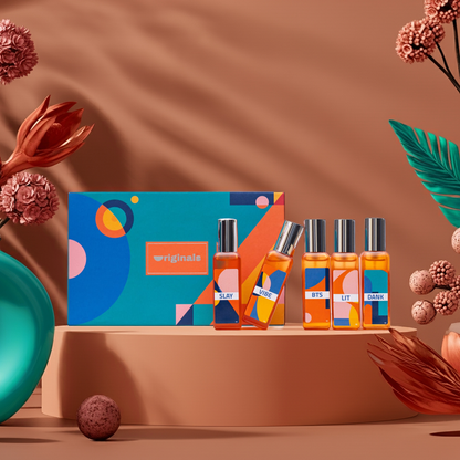 ORIGINALS Premium Perfume Gift Set for Men & Women | Pack of 5 x 20ml | Warm, Spicy, Fresh & Seductive Fragrances | Long Lasting Eau de Parfum