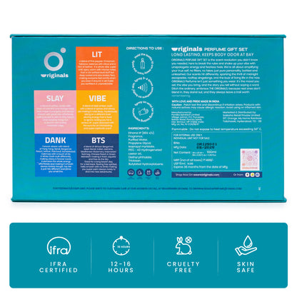 ORIGINALS Premium Perfume Gift Set for Men & Women | Pack of 5 x 20ml | Warm, Spicy, Fresh & Seductive Fragrances | Long Lasting Eau de Parfum